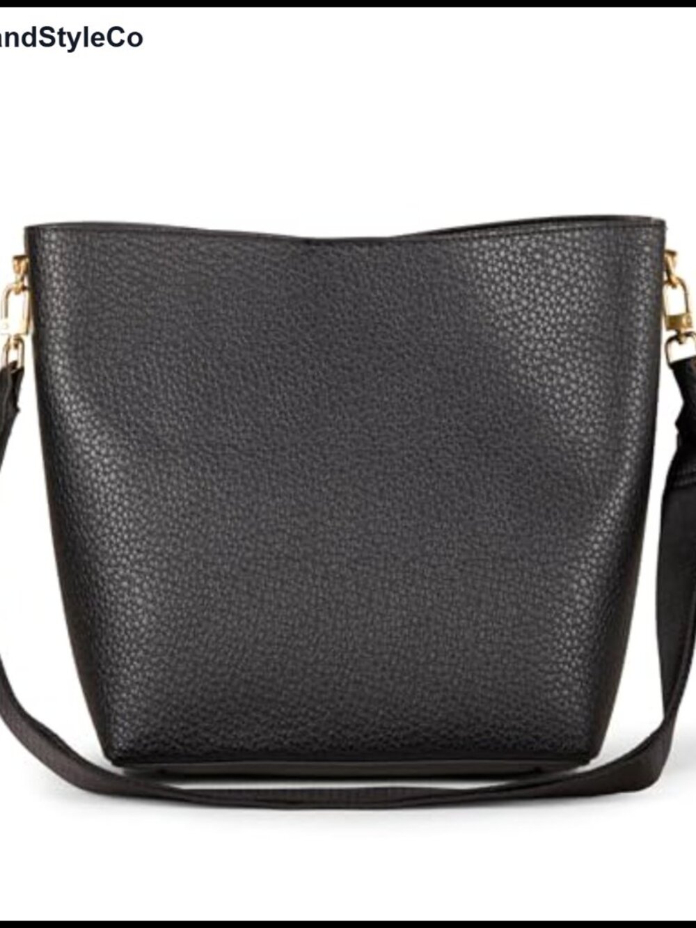 Soft Bucket Bag Faux Leather Crossbody Shoulder Handbag Minimalist